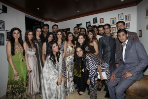 The Arsalan Iqbal team with all the models wearing A.I - Vmag