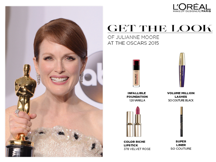L’Oréal Paris Spokesperson Julianne Moore wins the coveted Oscar for Best Actress at  the 87th Academy Awards in Hollywood