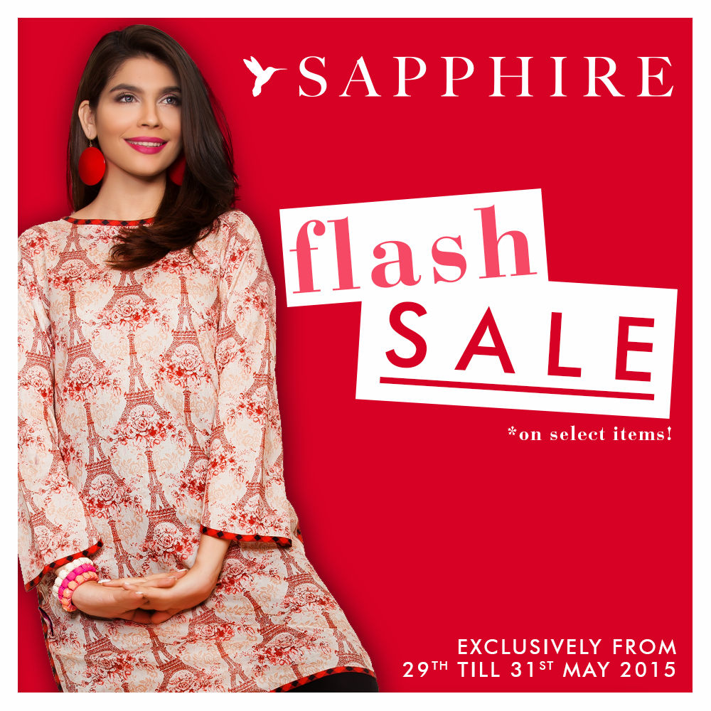 Retail brand Sapphire announces a limited time Flash Sale at all Flagship outlets!